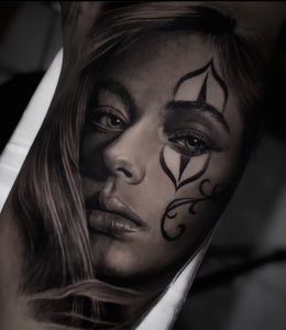 awesome-black-grey-realism-portrait-tattoo