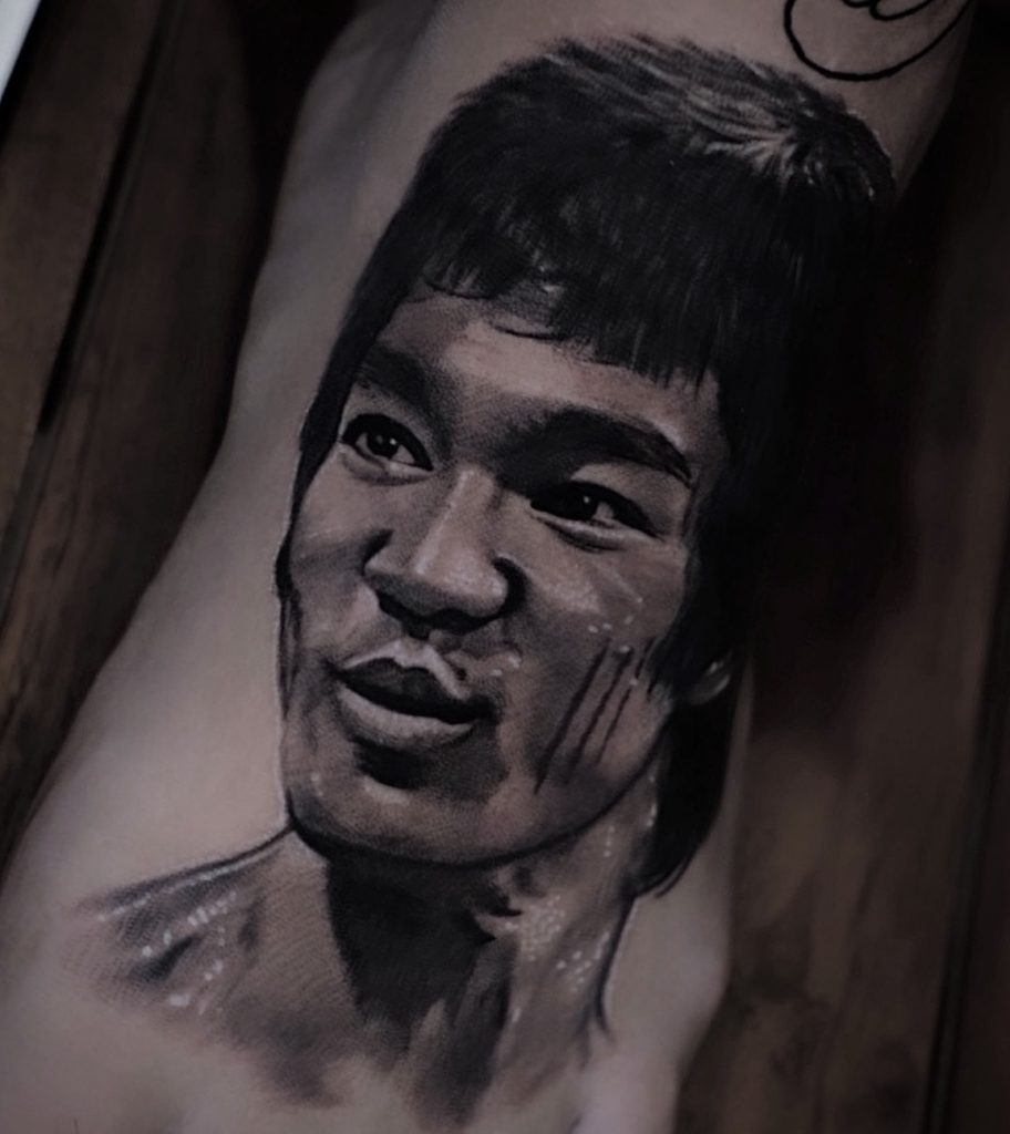 beautiful-bruce-lee-realism-tattoo-design