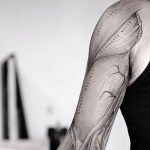 Parts of Human Body in Anatomical Tattoo Style